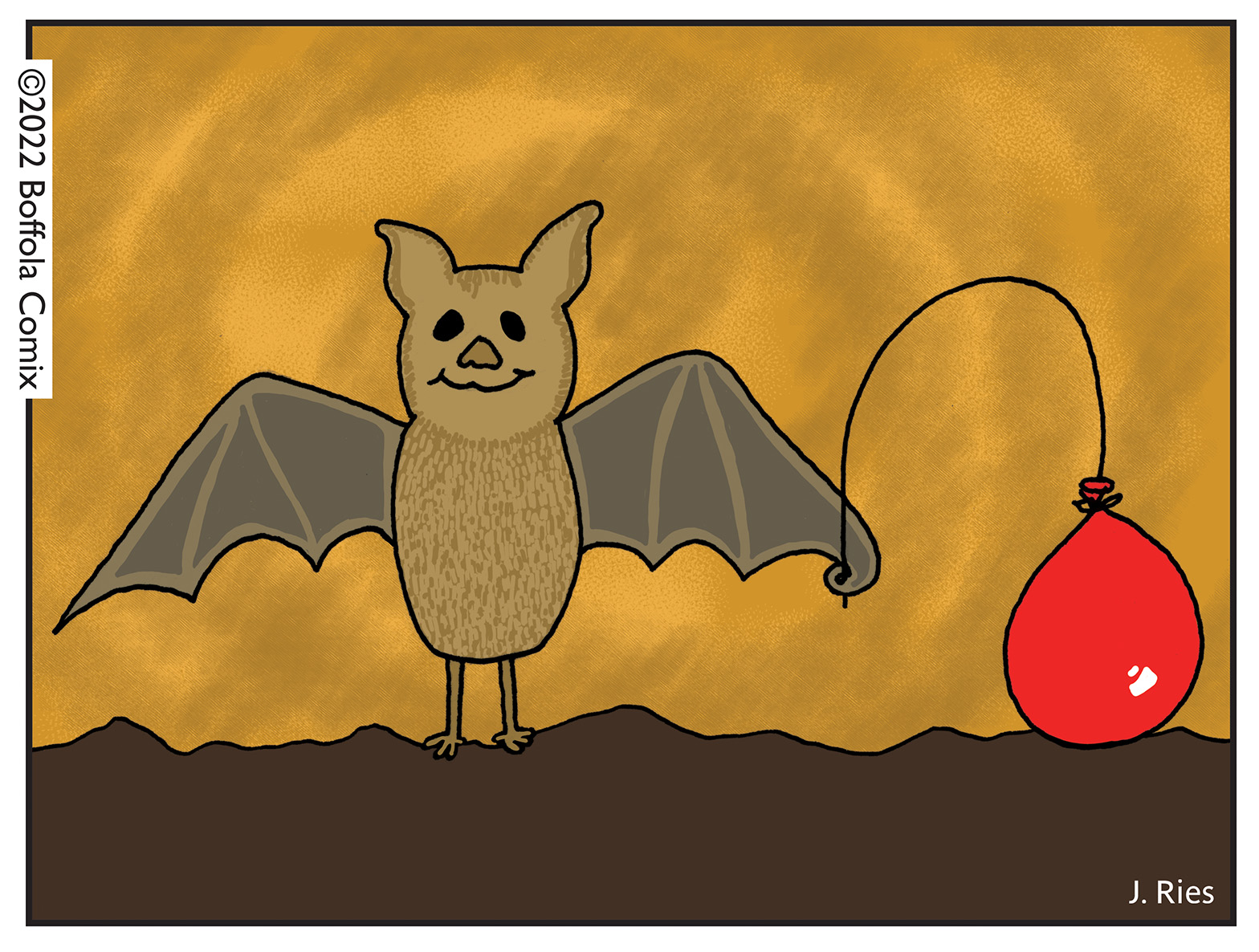 Bat with Balloon – Boffola Comix